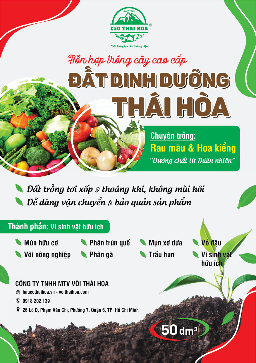 GIÁ THỂ TRỒNG CÂY ( CHUYÊN : RAU ĂN LÁ , RAU ĂN QUẢ  & HOA KIỂNG )